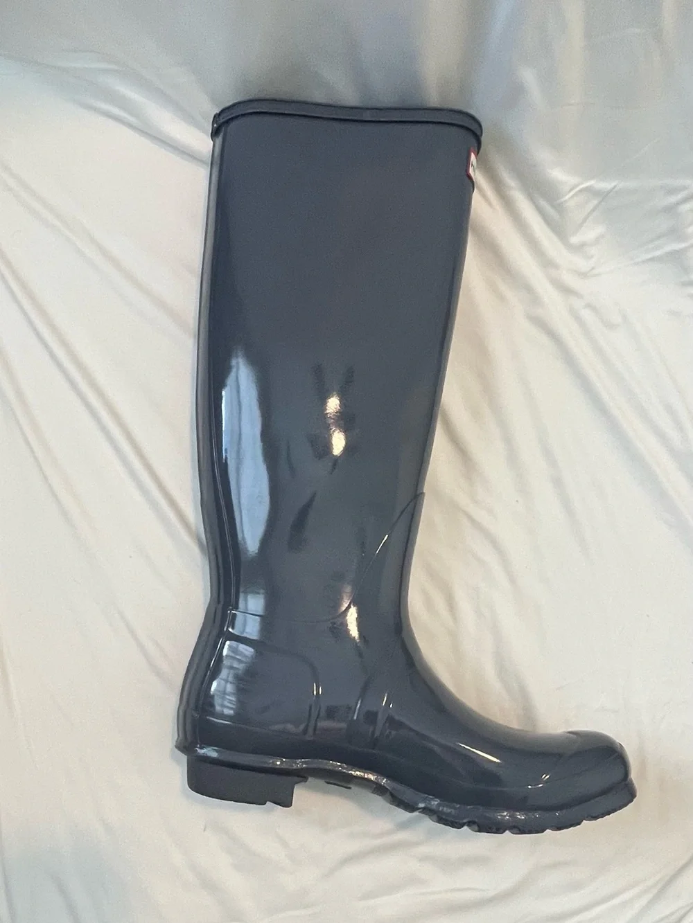 Hunter Glossy Charcoal Tall Rain Boots